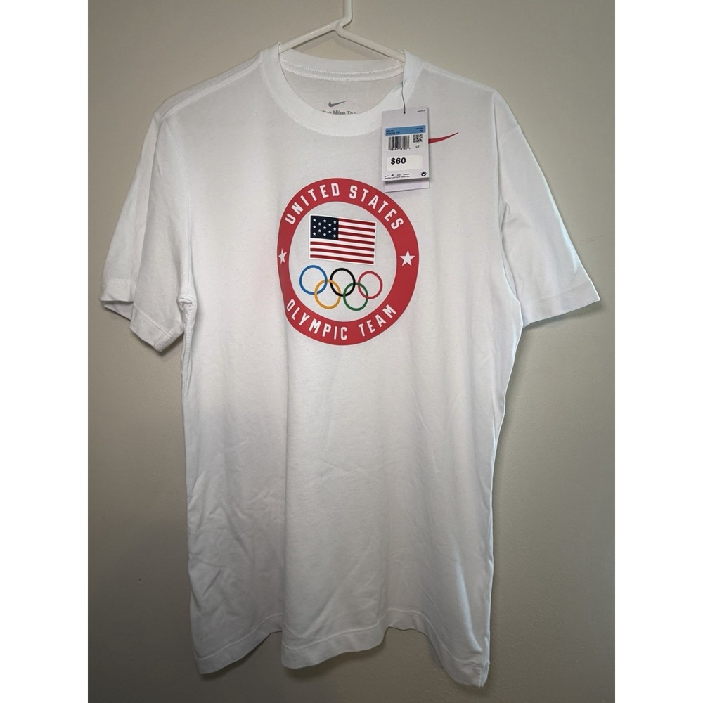 Team USA Olympic T-Shirt Nike Dri-FIT Men's M White United States Olympics Tee